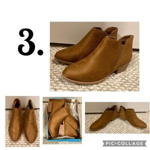 Girl's Size 3 Brown Ankle Booties New with tags
